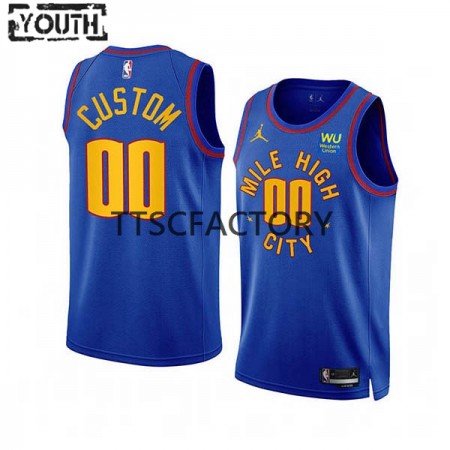 Dres Denver Nuggets Prilagođeni Jordan 2022-23 Statement Edition Royal Swingman - Dječji